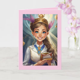 Bat Mitzvah Kaart 5" x 7" Gevouwen Wenskaart