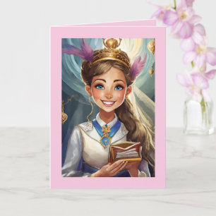 Bat Mitzvah Kaart 5" x 7" Gevouwen Wenskaart