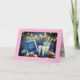 Bat Mitzvah kaart, 5" x 7" gevouwen wenskaart Kaart