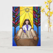 Bat Mitzvah-kaart Kaart (Gele Bloem)