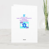 BAT MITZVAH-kaart Kaart (Achterkant)