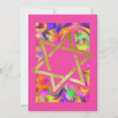 Bat Mitzvah Kleurrijke Abstracte Niet-conforme Sti Kaart (Achterkant)