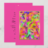 Bat Mitzvah kleurrijke Abstracte Waterverf om het  Kaart (Voorkant / Achterkant)