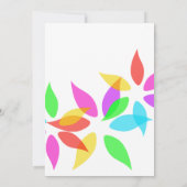 Bat Mitzvah Kleurrijke Petals over Star Kaart (Achterkant)