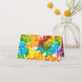 Bat Mitzvah kleurrijke Tallit Place-kaarten Plaatskaartje (Achterkant)