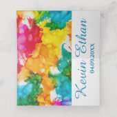 Bat Mitzvah kleurrijke Tallit Place-kaarten Plaatskaartje (Binnenkant ongevouwen)