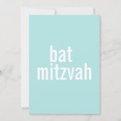 Bat Mitzvah kondigingen {licht Blauwgroen} Kaart (Voorkant)