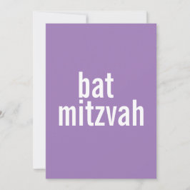 Bat Mitzvah kondigingen {Paars} Kaart