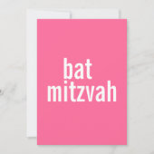 Bat Mitzvah kondigingen {roze} Kaart (Voorkant)