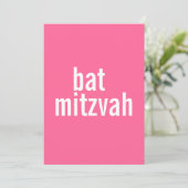 Bat Mitzvah kondigingen {roze} Kaart (Staand voorkant)