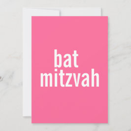 Bat Mitzvah kondigingen {roze} Kaart