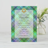 Bat Mitzvah Lagenlook Plaid Kaart (Staand voorkant)