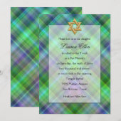Bat Mitzvah Lagenlook Plaid Kaart (Voorkant / Achterkant)