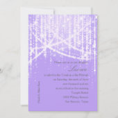 Bat Mitzvah Lavendel Paarse Glitterende Lichten Kaart (Voorkant)