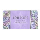 Bat Mitzvah Lavender Paars Art Design Etiket (Voorkant)