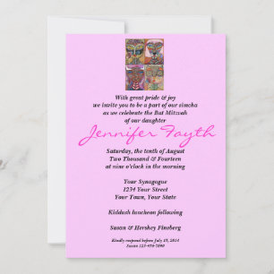 Bat Mitzvah - L'Chaim tot leven! Kaart