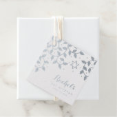 Bat Mitzvah  levensboom zilveren folie Bedankjes Labels (Met doos)