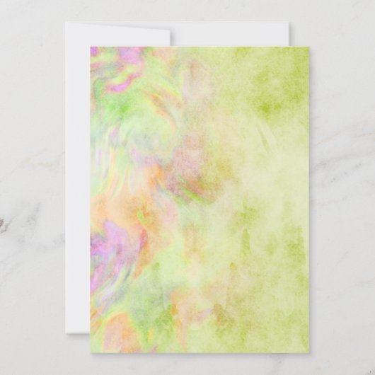 Bat Mitzvah Lime Green Tie Dye Uitnodiging (Achterkant)