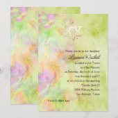 Bat Mitzvah Lime Green Tie Dye Uitnodiging (Voorkant / Achterkant)