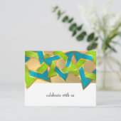 Bat Mitzvah Lime Turquoise Ster van David Elke Kle Kaart (Staand voorkant)