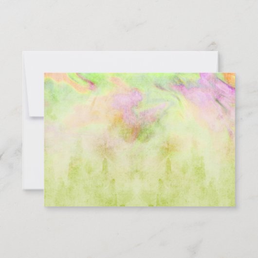 Bat Mitzvah Limegroene Tie-Dye-reactiekaart RSVP Kaartje (Achterkant)