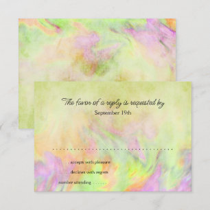 Bat Mitzvah Limegroene Tie-Dye RSVP-kaart RSVP Kaartje