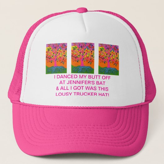 Bat Mitzvah "Lousy Trucker Hat Away" Trucker Pet (Voorkant)