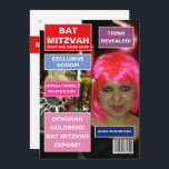Bat Mitzvah Magazine Hoesje Kaart<br><div class="desc">Cool magazine noemde de bat mitzvah party-uitnodiging aanpasbaar aan uw specificaties van de gebeurtenis.</div>