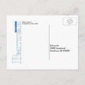 Bat Mitzvah Magazine RSVP Beantwoorden Kaart Geel (Achterkant)