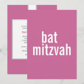 Bat Mitzvah Mededelingen & Uitnodigingen {Mauve} (Voorkant / Achterkant)