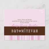 BAT MITZVAH:: meisje 2 Aankondigingskaart (Voorkant)