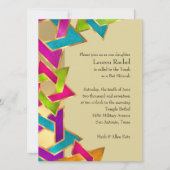 Bat Mitzvah Metallic look Star van David Kaart (Voorkant)