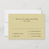 Bat Mitzvah Metallic Look Star van David RSVP Kaart (Achterkant)