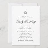 Bat Mitzvah minimalistisch Eenvoudig Klassiek Kaart (Voorkant)