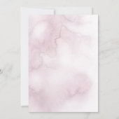 Bat Mitzvah Modern Blush Pink Waterverf Splash Kaart (Achterkant)