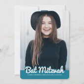 Bat Mitzvah Modern Custom Photo Kaart (Voorkant)