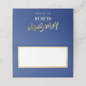 BAT MITZVAH modern faux goud koninklijk blauw AVRI Plaatskaartje (Buitenkant ongevouwen)