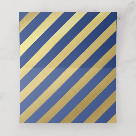 BAT MITZVAH modern faux goud koninklijk blauw AVRI Plaatskaartje (Binnenkant ongevouwen)