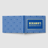 BAT MITZVAH modern geometrisch patroon koninklijk  Gastenboek (Volledig)