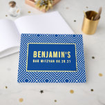 BAT MITZVAH modern geometrisch patroon koninklijk  Gastenboek<br><div class="desc">door kat massard >> https://linktr.ee/simplysweetpaperie <<<<</div>