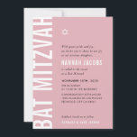 BAT MITZVAH modern minimaal vet meisje schemerroze Kaart<br><div class="desc">door kat massard >> kat@simplysweetPAPERIE.com <<< CONTACT MET ME voor aangepaste formuleringen of om regels toe te voegen in Hebreeuwse liefde voor het ontwerp, maar ik zou graag enkele wijzigingen zien - een ander kleurenschema, product, een foto toevoegen of aangepast voor een andere gelegenheid - ik neem niet alleen contact...</div>