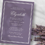 Bat Mitzvah Modern Monogram op Eenvoudig Lijst Kaart<br><div class="desc">Bestaat uit elegante serif en cursieve manuscripttypografie op lijst. Dit wordt ontworpen door de Uitgezochte Leveringen van de Partij,  exclusief voor Zazzle. Hier te vinden op: http://www.zazzle.com/selectpartysupplies</div>