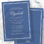 Bat Mitzvah Modern Monogram op Eenvoudig Lijst Kaart<br><div class="desc">Bestaat uit elegante serif en cursieve manuscripttypografie op lijst. Dit wordt ontworpen door de Uitgezochte Leveringen van de Partij,  exclusief voor Zazzle. Hier te vinden op: http://www.zazzle.com/selectpartysupplies</div>