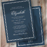 Bat Mitzvah Modern Monogram op Eenvoudig Lijst Kaart<br><div class="desc">Bestaat uit elegante serif en cursieve manuscripttypografie op lijst. Dit wordt ontworpen door de Uitgezochte Leveringen van de Partij,  exclusief voor Zazzle. Hier te vinden op: http://www.zazzle.com/selectpartysupplies</div>