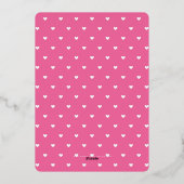 BAT MITZVAH modern script mooie roze goud Folie Uitnodiging (Achterkant)