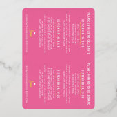 BAT MITZVAH modern script mooie roze goud Folie Uitnodiging (Voorkant)