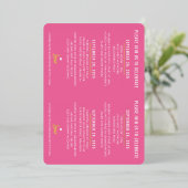 BAT MITZVAH modern script mooie roze goud Folie Uitnodiging (Staand Voorkant)