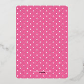 BAT MITZVAH modern script mooie roze goud Folie Uitnodiging (Achterkant)