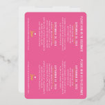 BAT MITZVAH modern script  roze goud Folie Uitnodiging<br><div class="desc">door kat massard >>> kat@simplysweetPAPERIE.com <<< INFO KAART - set 2 moest in tweeën worden gesneden om de gouden folie te gebruiken en aan te sluiten bij uw hoofduitnodiging</div>