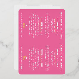 BAT MITZVAH modern script  roze goud Folie Uitnodiging